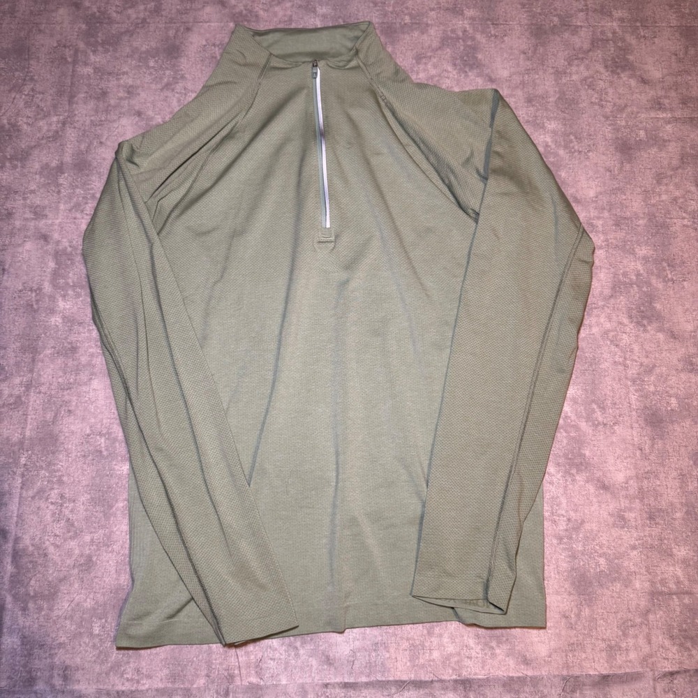 Lululemon Metal Vent Tech 1/2 Zip 2.0 Sage Green Pullover Mens Training Top
